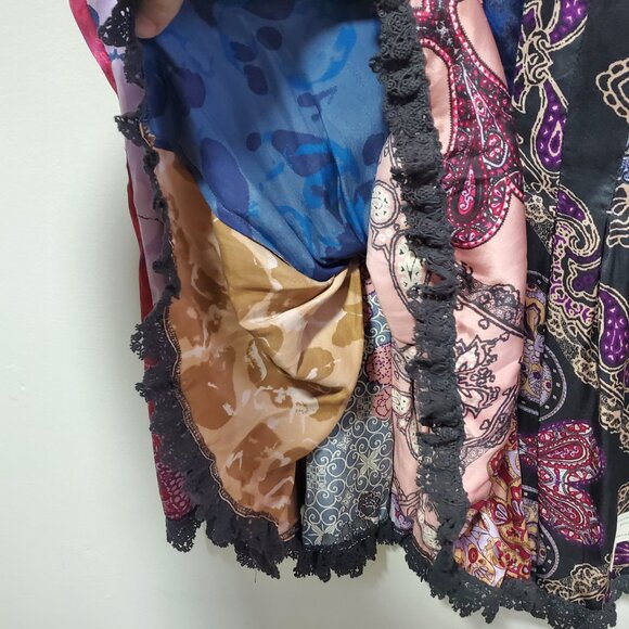 ODD MOLLY Vintage 100% Silk Blouse Sleeveless Fairycore Babydoll Women's Medium - Picture 6 of 16